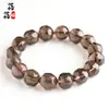 Beibeifu Cristal Natural Cristal de Chá Contas de Abacaxi Pulseira Cristal de Chá Pulseira Facetada de Contas Redondas Contas Soltas de Cristal Atacado