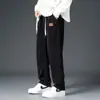 Calça de Moletom de Veludo Cotelê para Homens, Calça Esportiva Reta para Inverno, Calça Longa com Caimento de Marca Tendência com Forro de Lã, Tecido de Veludo Cotelê
