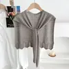 Nuevo Chal Tejido Hueco de Color Sólido Simple Estilo Coreano para Mujer, Versátil para Primavera y Verano, Adecuado para Habitaciones con Aire Acondicionado, Elegante Cárdigan Pequeño