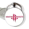Logo de Equipo de la NBA Lakers Warriors 76ers Time Gem Aleación de Metal Llavero Grabado Colgante de Llave