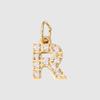 Colgante de 26 letras inglesas con incrustaciones de diamantes, colgante con protección de color dorado de 14 quilates, accesorios de joyería DIY, collar, pulsera, colgante pequeño al por mayor