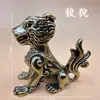 Conjunto Completo de Enfeites de Filhotes de Dragão de Latão Sólido: Bixi, Chiwen, Pulu, Bi'An, Qiuniu, Yaizi, Suan Ni, Chaofeng