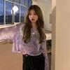 Ropa de Protección Solar de Manga Larga Fina de Seda Hielo Imitación Cangrejo de Cinco Rayas para Mujer, Ropa Exterior Transparente de Verano, Tops para Estudiantes, Camisetas, Ropa para Mujer al por Mayor