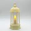 Festival de Mediados de Otoño Pequeño Regalo Linterna de Viento Hexagonal Decoración con Vela Electrónica Decoración de Ventana Linterna de Viento LED Retro Luz de Vela