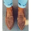 Zapatos de Mujer de Tacón Grueso Estilo Coreano 2026, Zapatos Planos de Punta Aguda Casual de Tacón Medio Estilo Academia Británica Talla Grande