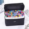 Estojo para Canetas Marcadoras Grande Capacidade Bolsa para Armazenamento de Marcadores Coloridos 24/36/48/60/80 Peças Bolsa de Papelaria para Canetas de Aquarela