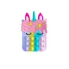 Bolsa Popular Transfronteriza de Silicona de Unicornio para Niños, Bolsa de Juguete para Aliviar el Estrés, Billetera, Bolso Cruzado de Caballo Colorido