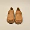 Zapatos retro de cobertura total con suela gruesa estilo Birkenstock para mujer, nuevo modelo otoño 2026, con correa de hebilla, sin cordones, suela suave, zapatos casuales de corte bajo de una sola pieza
