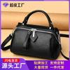 Bolso de mano de piel de vaca con diseño transfronterizo, sencillo, de piel auténtica, moderno, de gran capacidad, tipo bandolera, tipo almohada.