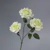 Flor Artificial Rosa para Casamento 3 Cabeças Rosa Diamante Flor para Guia de Caminho de Casamento Decoração de Parede de Flores Arranjo de Flores de Seda Flor de Plástico Lote