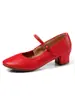 Zapatos de Baile Plateados de Piel Suave y Suela Blanda para Adulto Tacón Medio Zapatos de Baile Cuadrado para Mujer Zapatos de Baile Rojos para Mujer Zapatos de Baile de Salón para Mamá