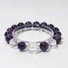 [Vinho Tinto Francês] Pulseira de cristal natural uruguaio de alta qualidade para mulheres, pulseira branca de cristal branco, pulseira da moda, atacado