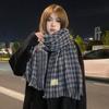 Bufanda para Invierno Estudiantes Chicas de Preparatoria Chicas de Secundaria Sentido Otoño e Invierno Bufanda a Cuadros para Hombres Estilo Japonés Engrosada Cálida