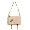Bolsa de Ombro Masculina Estilo Japonês Casual Simples Transversal Bolsa de Estudante para Campus Moda Workwear Feminina Grande Capacidade Bolsa Carteiro