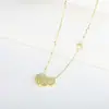 Jade Hetian Candado de Paz Año tras Año Collar de Paz Cuerpo Completo Plata 925 Lujo Ligero Candado de Larga Vida Moda Nacional Cadena de Cuello Clásica para Mujeres