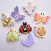 Accesorios de Resina de Dibujos Animados DIY Mariposa Simulada Abeja Insecto Pegamento de Crema Colgante Casero Pasador Cuerda para el Cabello Hebilla de Zapato Material