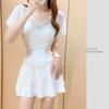 Traje de baño de una pieza estilo hada con encaje para mujer, conservador, adelgazante, que cubre el abdomen, sexy, talla grande, estilo falda, traje de baño tipo hada