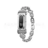 Adequado para pulseiras Google Fitbit Air, apresentando uma pulseira de metal de reposição em formato de coroa, cravejada de diamantes, para relógios.