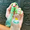 Miniatura Cartoon com Óleo e Areia Líquida Chaveiro Panda Chaveiro de Carro Requintado Pingente de Bolsa Pequeno Presente Venda por Atacado