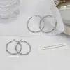 Pendientes grandes de plata de ley 925 estilo coreano festival de bambú diseño de moda Dongdaemun en línea rojos mismo estilo pendientes de plata de ley marca grande temperamento