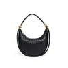 Nueva Moda Transfronteriza Bolso de Media Luna Tejido Hecho a Mano Puro Bolso de Mano Casual para Mujer Bolso de Hombro/Axila de Nicho Tipo Dumpling