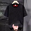 Camiseta de Manga Corta de Seda Helada para Hombre Verano 2026 con Diseño Burnout, Camiseta Elegante Ripped de Lujo de Moda