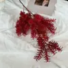 Fruta peluda geada rosa daiko gordo solto pequeno neblina flor de baunilha fofo cedro grama aquática flor artificial estrada de plantio verde
