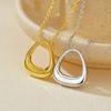 Collar con colgante geométrico de triángulo hueco de plata esterlina S925 de Beiana para mujer, joyería ligera, de lujo, sencilla y combinable.