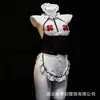 Nuevo atuendo tentación de cocinera de pecho abierto, uniforme de sirvienta, lencería sexy, body transparente seductor para mujeres maduras