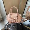 Bolso Boston con Lazada Estilo Coreano para Mujer 2026 Nueva Moda Elegante Bolso Cruzado Bolso Almohada Texturizado
