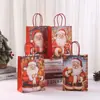 Bolsa de Regalo para Fiesta Bolsa de Regalo de Papá Noel Bolsa de Papel Kraft Bolsa Tote Impresa Bolsa Plegable de Almacenamiento al por Mayor