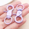 Pinzas para Pintar Joyería DIY Hebilla Aleación de Zinc Hebilla de Perro Colorida Llavero Hebilla Giratoria Elástica Hebilla con Forma de Cangrejo Accesorios para Pinzas