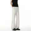 Pantalones Casuales de Retazos Cortados en Diagonal Estilo Americano, Pantalones Casuales de Malla Perforada de Secado Rápido, Pantalones Largos Holgados de Pierna Recta de Pierna Ancha de Tallas Grandes