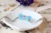 Huiyue DIY resina azul claro caramelo cuentas redondas cuentas de agujero grande accesorios de joyería con cuentas fabricantes al por mayor