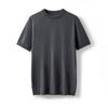 Suéter masculino de cashmere fino para verão, gola redonda, manga curta, 100% cashmere puro, manga curta, atacado de luxo leve