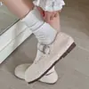 Calcetines de encaje Melard para mujer, estilo coreano para otoño e invierno, calcetines de algodón de color liso hasta la mitad de la pantorrilla, calcetines apilados sin costuras con patrón oscuro estilo ballet