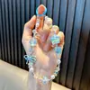 Corrente de Celular Chaveiro Estrela de Cinco Pontas com Contas Corrente Colorida para Pendurar na Mochila Chaveiro de Carro Pequeno Presente Venda por Atacado