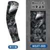 Manguitos de protección solar para tatuajes, manguitos transpirables para ciclismo al aire libre, diseño de tatuaje floral en el brazo, manguitos sin costuras, disponibles en stock