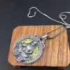 Joyería de plata de ley 925 al por mayor colgante giratorio de seis palabras mantra personalidad plata tailandesa incrustada pendant de cobre amarillo para hombres y mujeres