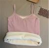 Chaleco Exterior Grueso Forrado de Lana con Tirantes Otoño e Invierno 2022 Nuevo Ajuste Delgado Adelgazante Interior sin Mangas Top Básico Ropa de Mujer