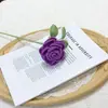 Flor de Ganchillo Hecha a Mano Rosa de Rafia Producto Terminado Hilo Tejido Ramo DIY Artificial Decoración del Hogar Flores Venta al por Mayor Personalización