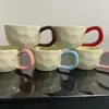 Taza Cerámica Linda de Puntos Taza de Café para el Hogar Taza Creativa de Dibujos Animados para Pareja Taza de Agua Taza de Desayuno Cerámica