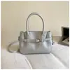 Bolso de Mano de Moda Nueva con Patrón de Lichi para Mujer, Bolso Cubo de Nicho Estilo Coreano, Bolso Versátil de Hombro y Cruzado