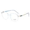 2053Ins Montura de Gafas Lisas Poligonales Estilo Coreano Anti Luz Azul para Mujer, Montura Redonda Retro para Gafas, Montura Grande