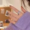 Moda europea y americana paquete de 10 anillos de placa de resina y acetato de color mixto juego de anillos de junta de placa de acetato venta al por mayor