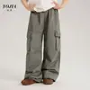 Pantalones Cargo Yojia para Niñas Primavera y Otoño 2026 Nuevos Elegantes Sueltos de Pierna Ancha para Niñas Pequeñas Pantalones de Primavera para Niños
