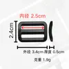 Fivela de Plástico com Fivela Estilo Japonês para Mochilas, Bolsas, Bagagens, Acessórios, Ajuste de Fita, Fivela de Três Níveis, Fivela Preta