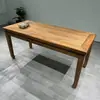 Mesa de Chá de Olmo Velho Mesa de Jantar Painel de Porta Velho Weathered Madeira Maciça Mesa de Estudo Doméstica Mesa Longa e Cadeiras Cintura Afunilada Mesa Ferradura Chinesa
