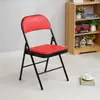 Silla plegable moderna de metal y hierro para uso casual, oficina en casa, entrenamiento, con respaldo, silla para computadora