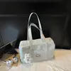 Bolso Pequeño Fresco para Mujer 2025 Otoño e Invierno Nuevo Dibujo Animado Lindo Gatito Bolso Estudiante Clase Bolso de Hombro Único para Axila